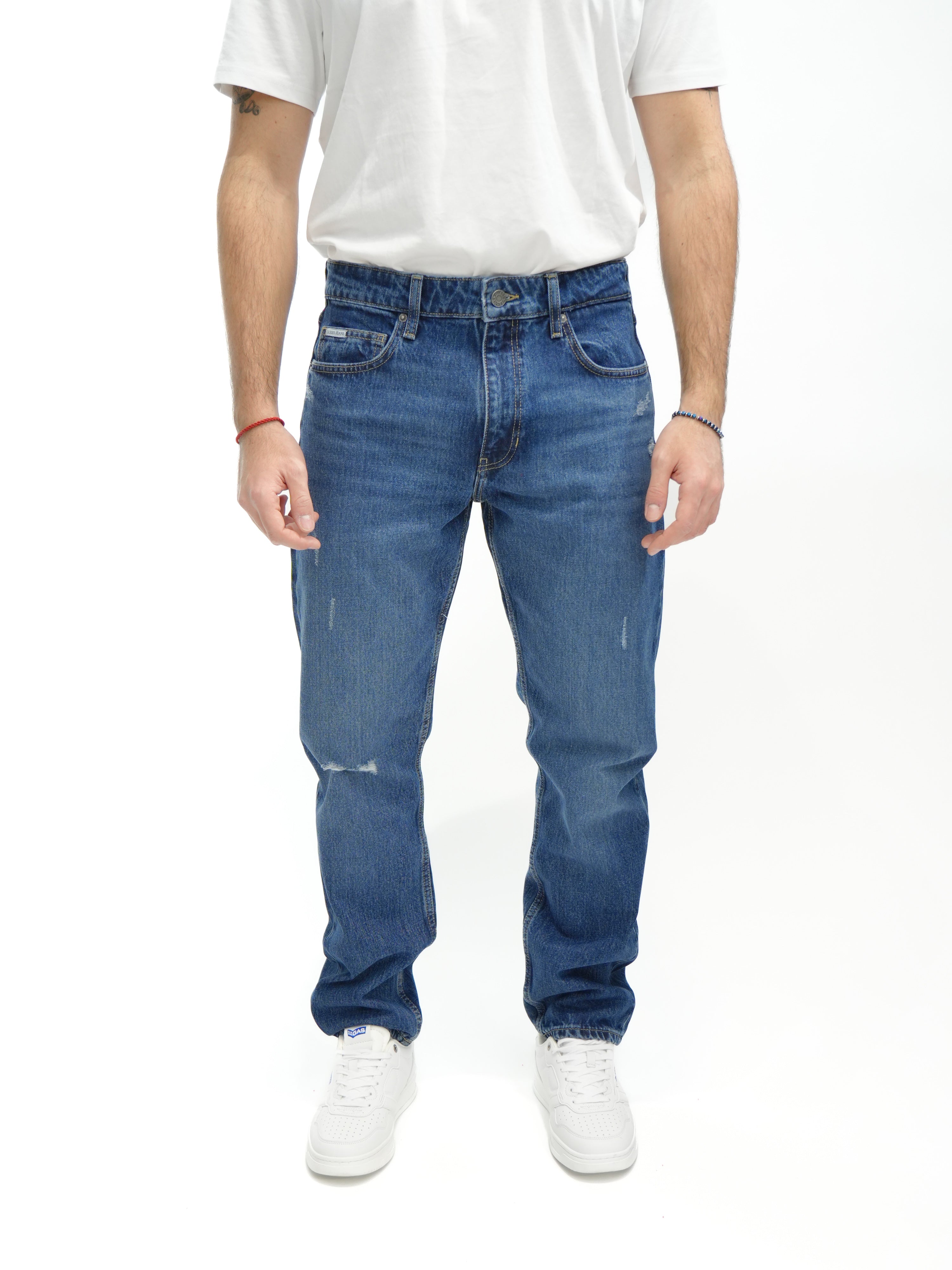 GUESS JEANS Jeans Slim con rotture M5YA1C