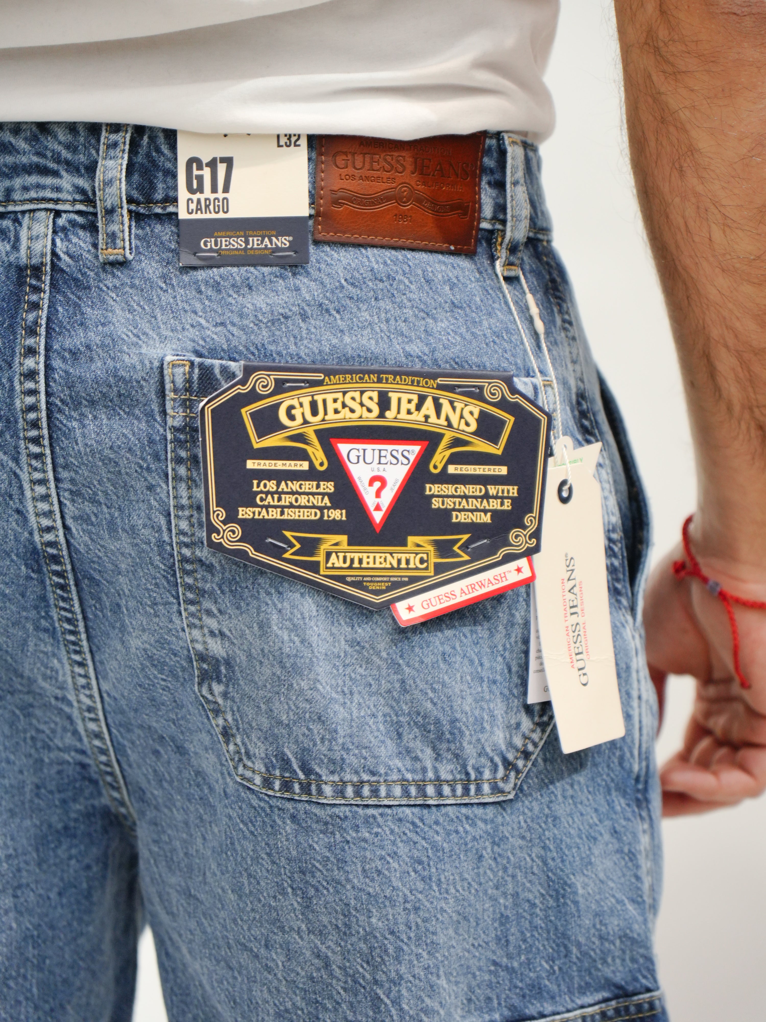 GUESS JEANS Jeans baggy cargo M5RA88
