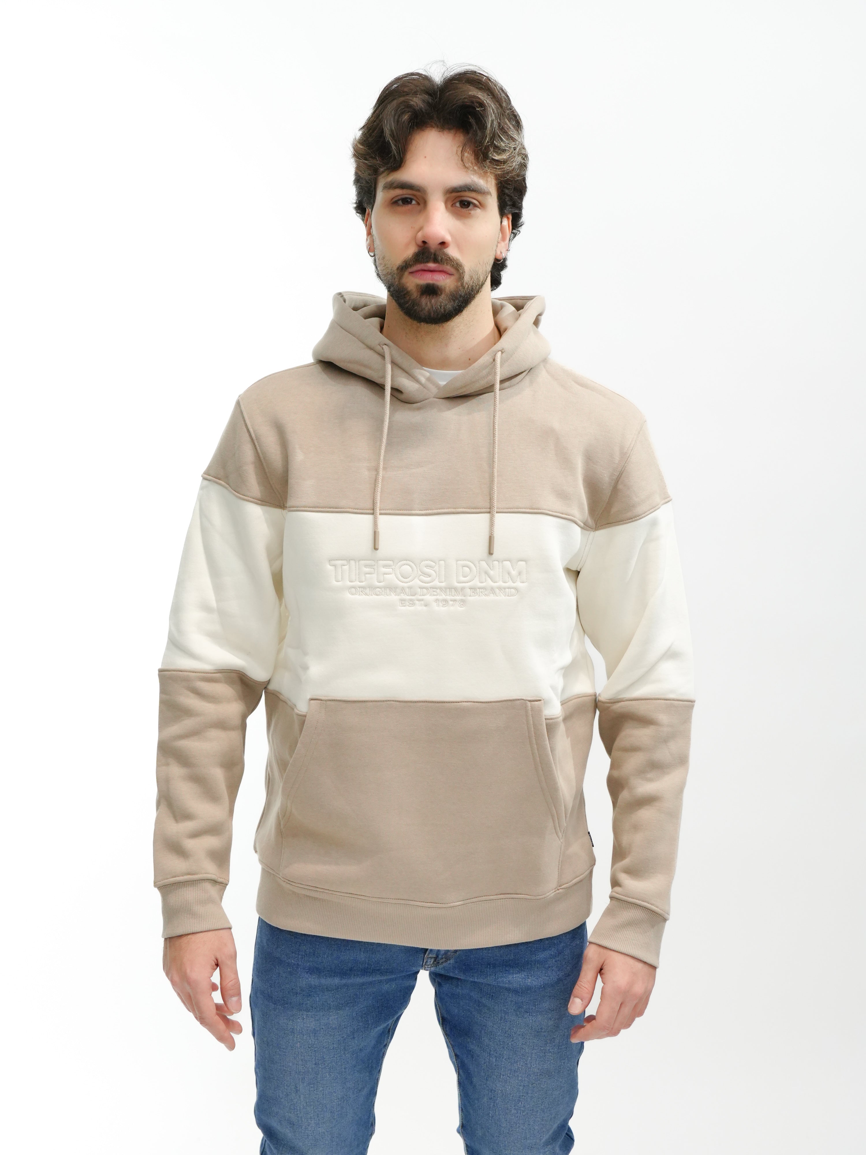 TIFFOSI Felpa con cappuccio bicolore DASH