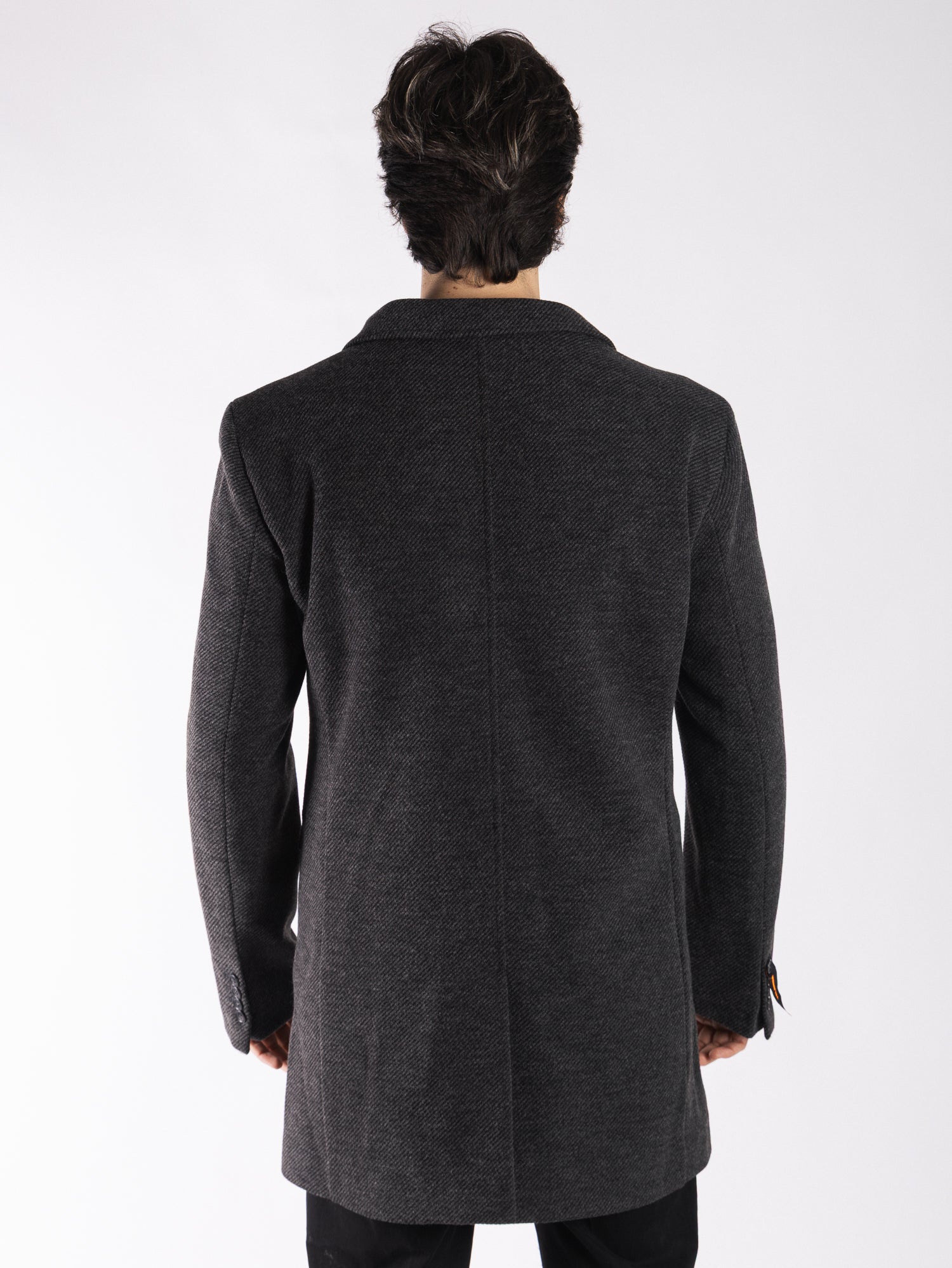 TELAMIRA Cappotto monopetto 3 bottoni spigato TE2216
