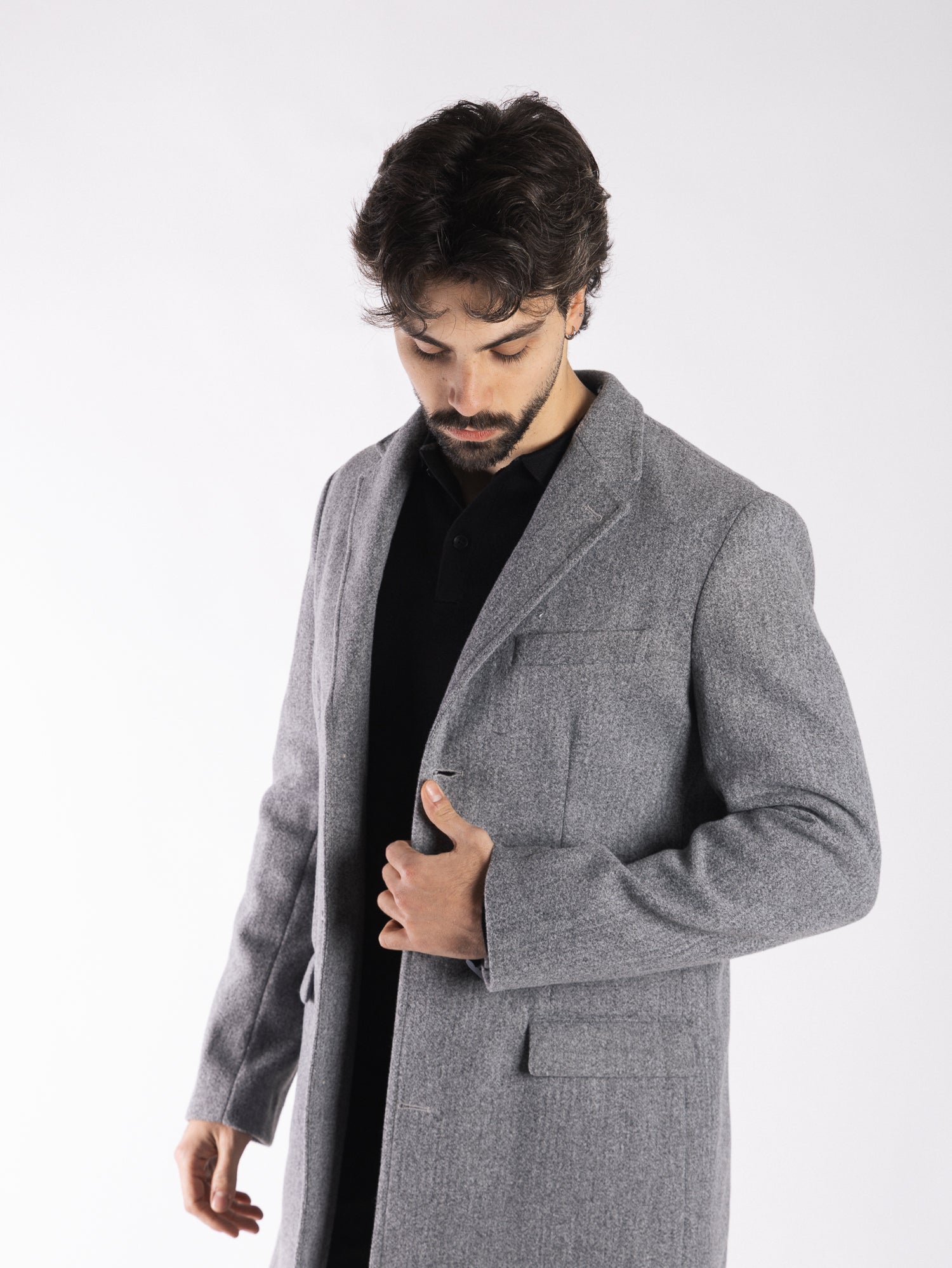 TELAMIRA Cappotto monopetto 3 bottoni GEN004