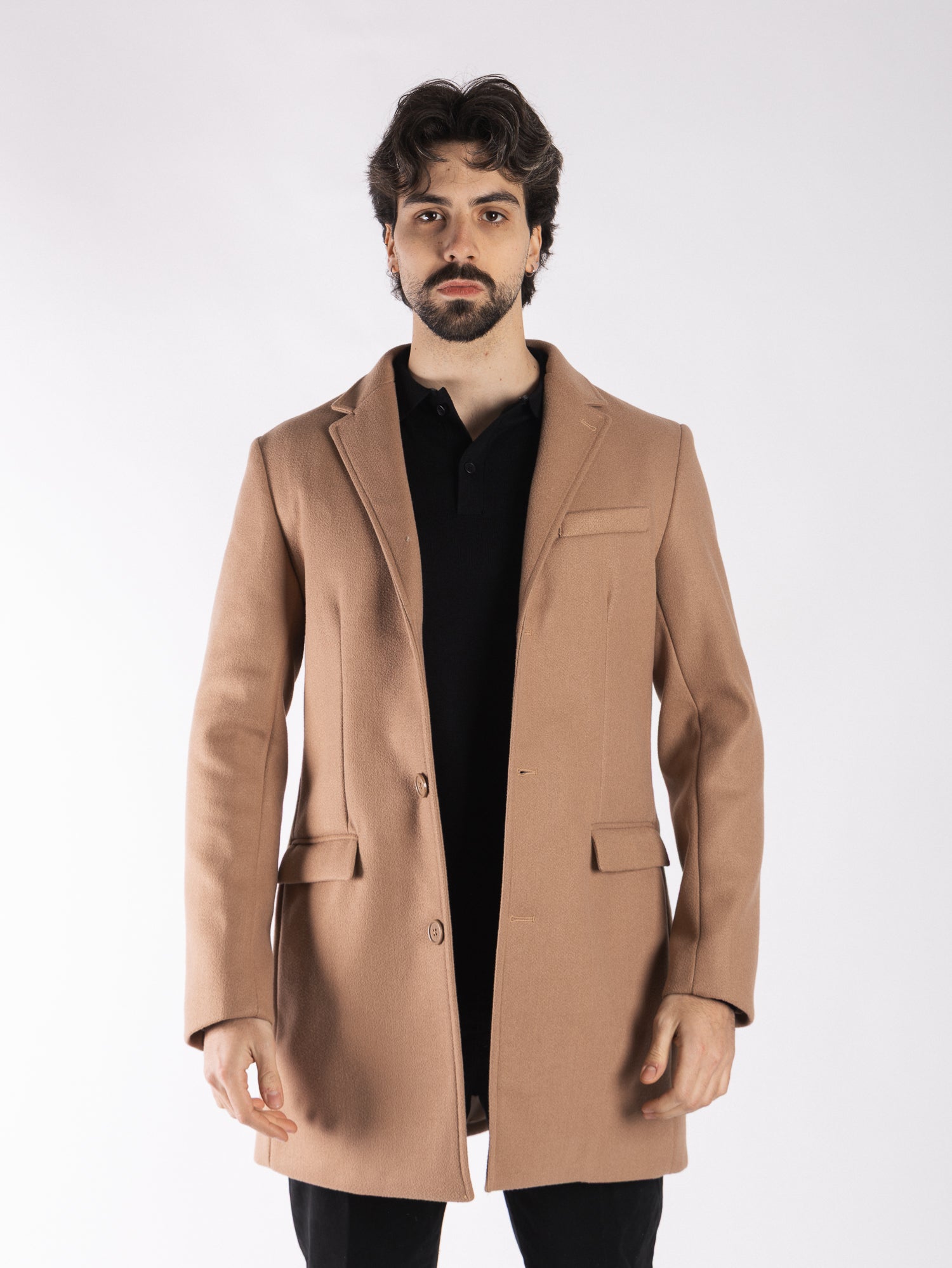 TELAMIRA Cappotto monopetto 3 bottoni GEN004
