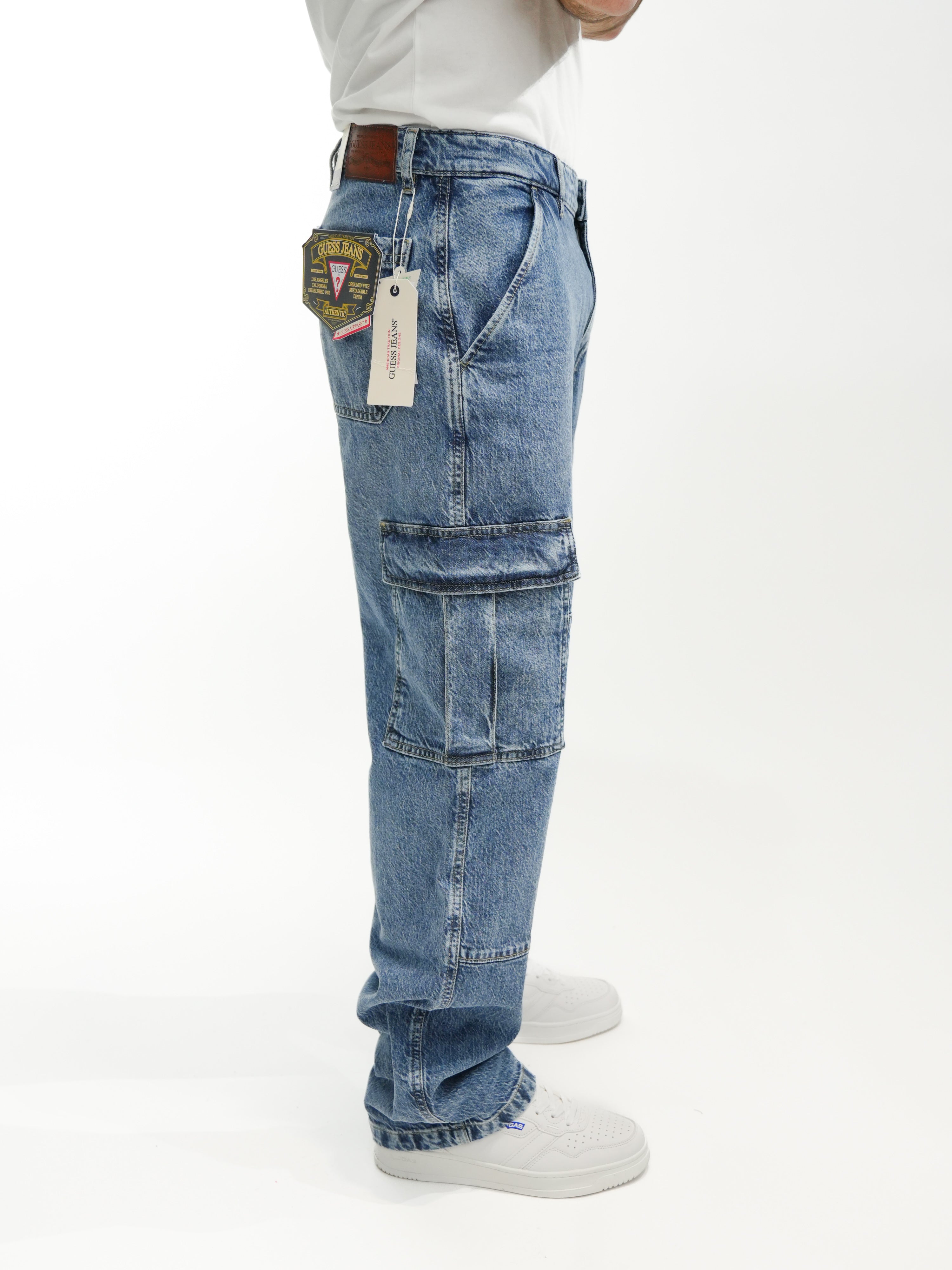 GUESS JEANS Jeans baggy cargo M5RA88