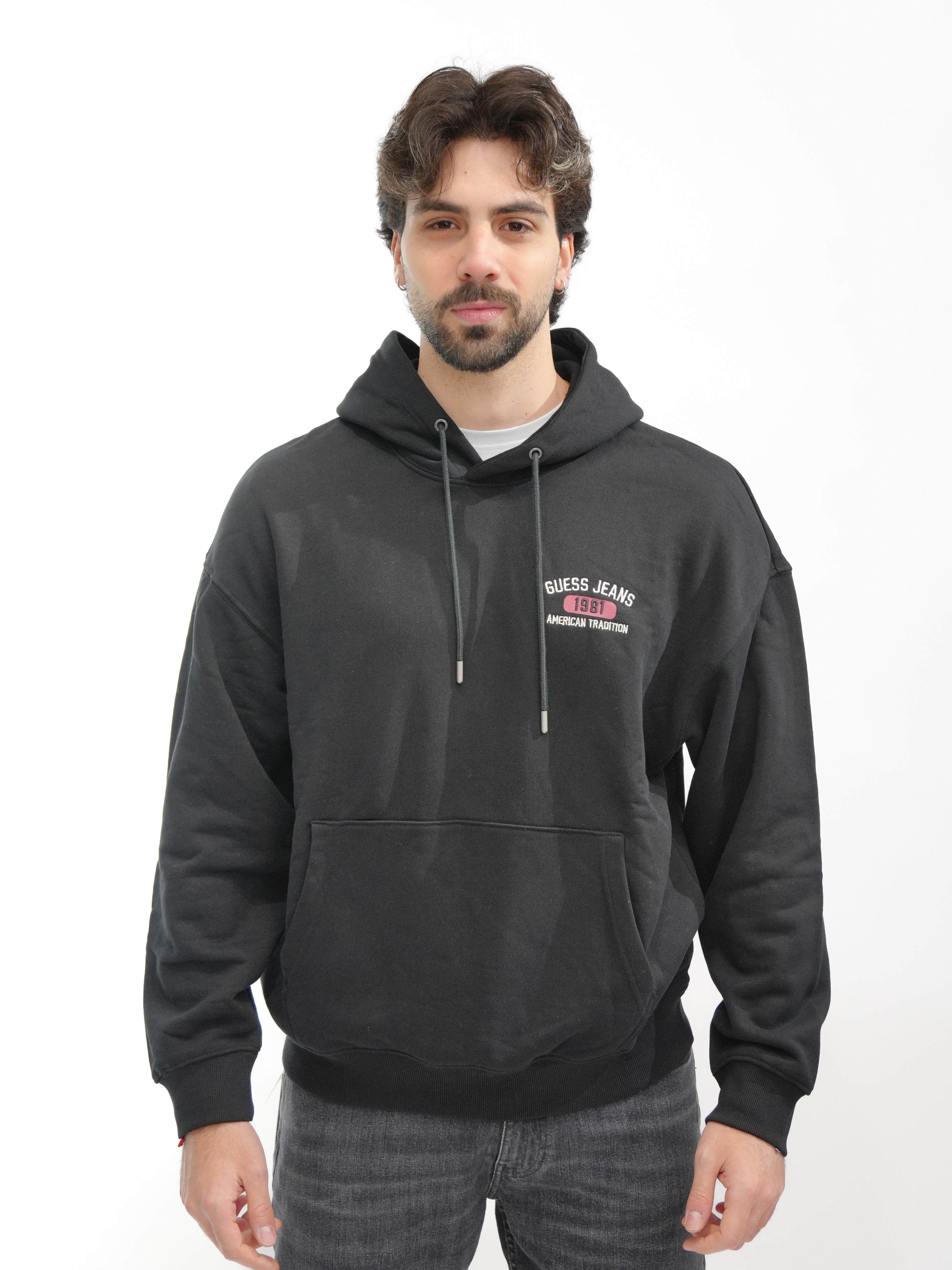 GUESS JEANS Felpa con cappuccio M5RQ39