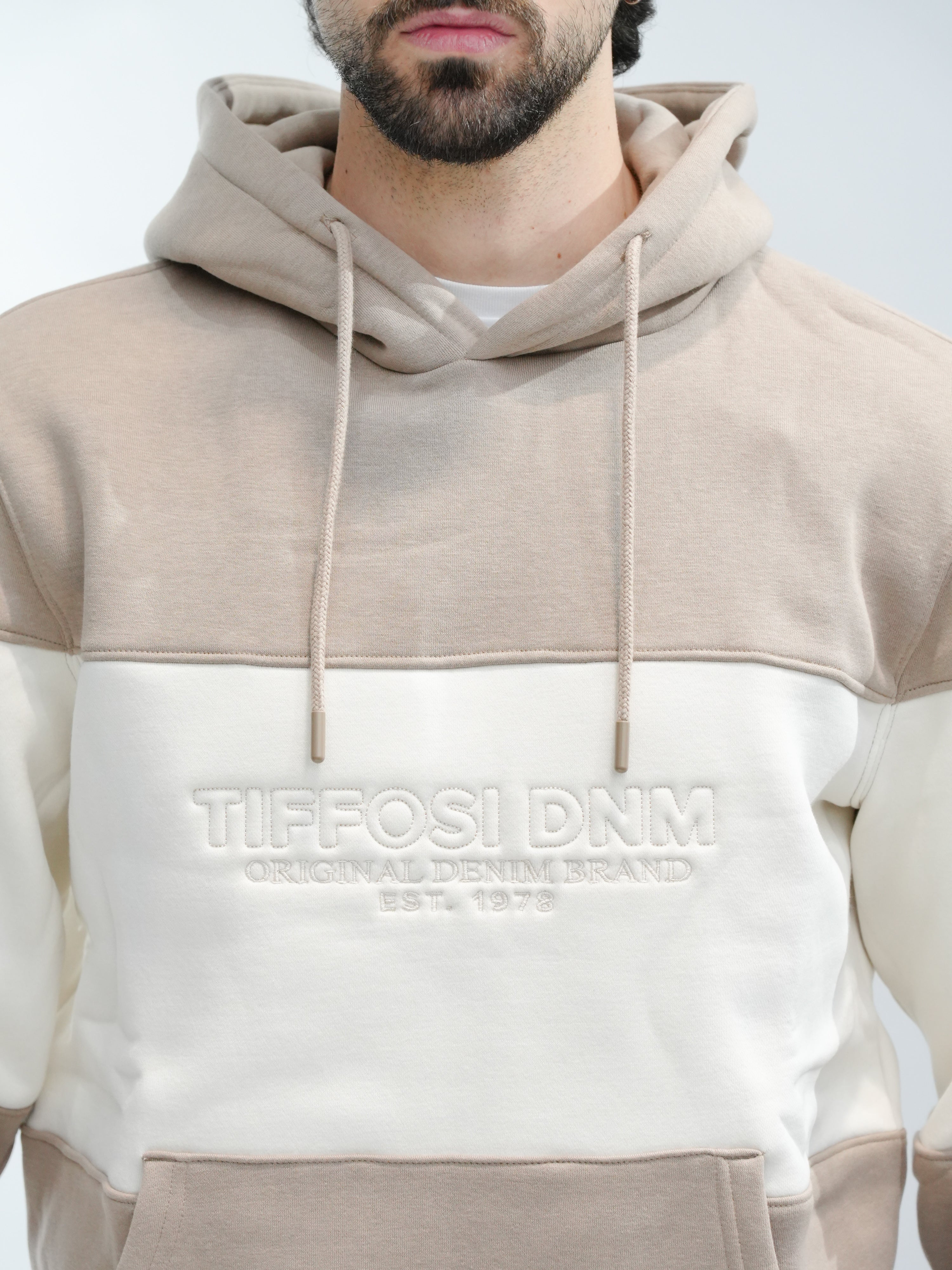 TIFFOSI Felpa con cappuccio bicolore DASH