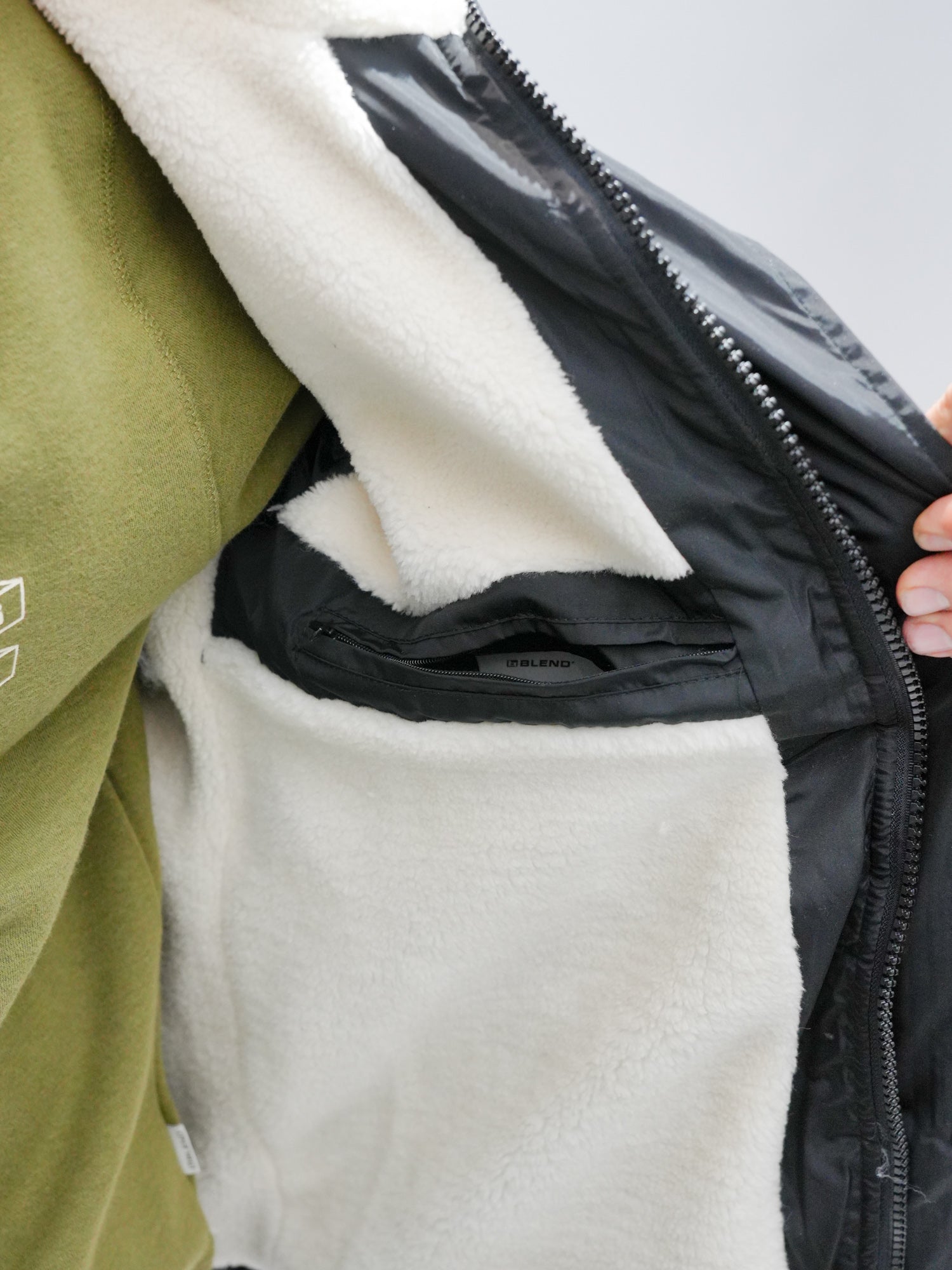 BLEND Giaccone trapuntato con cappuccio BHFROM