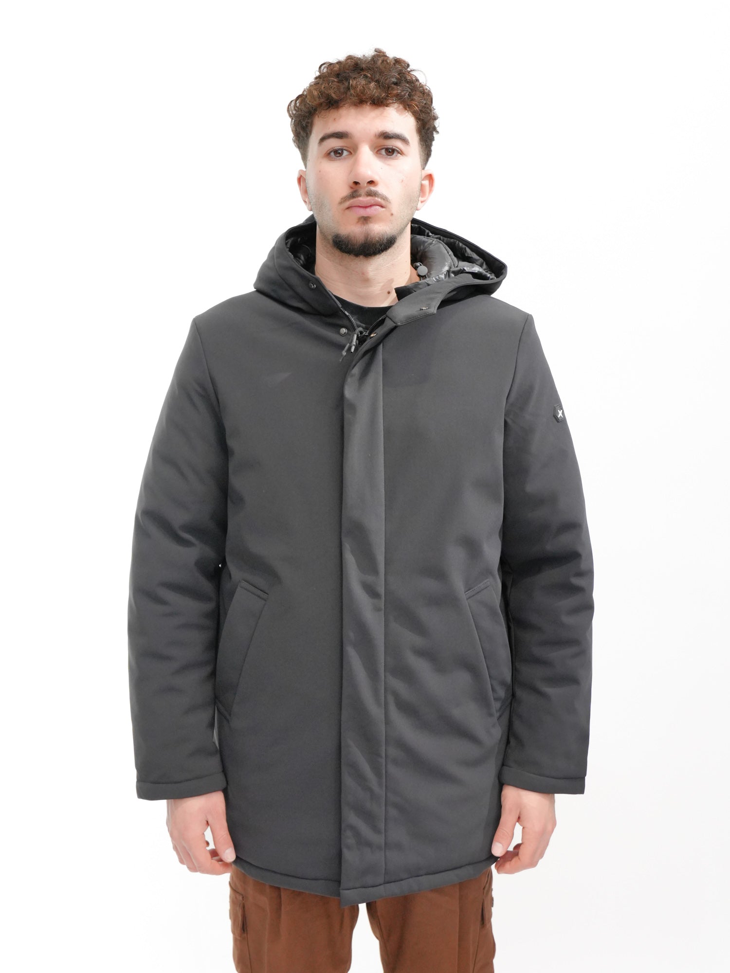 SUPERIOR Parka in soft shell con cappuccio M49514