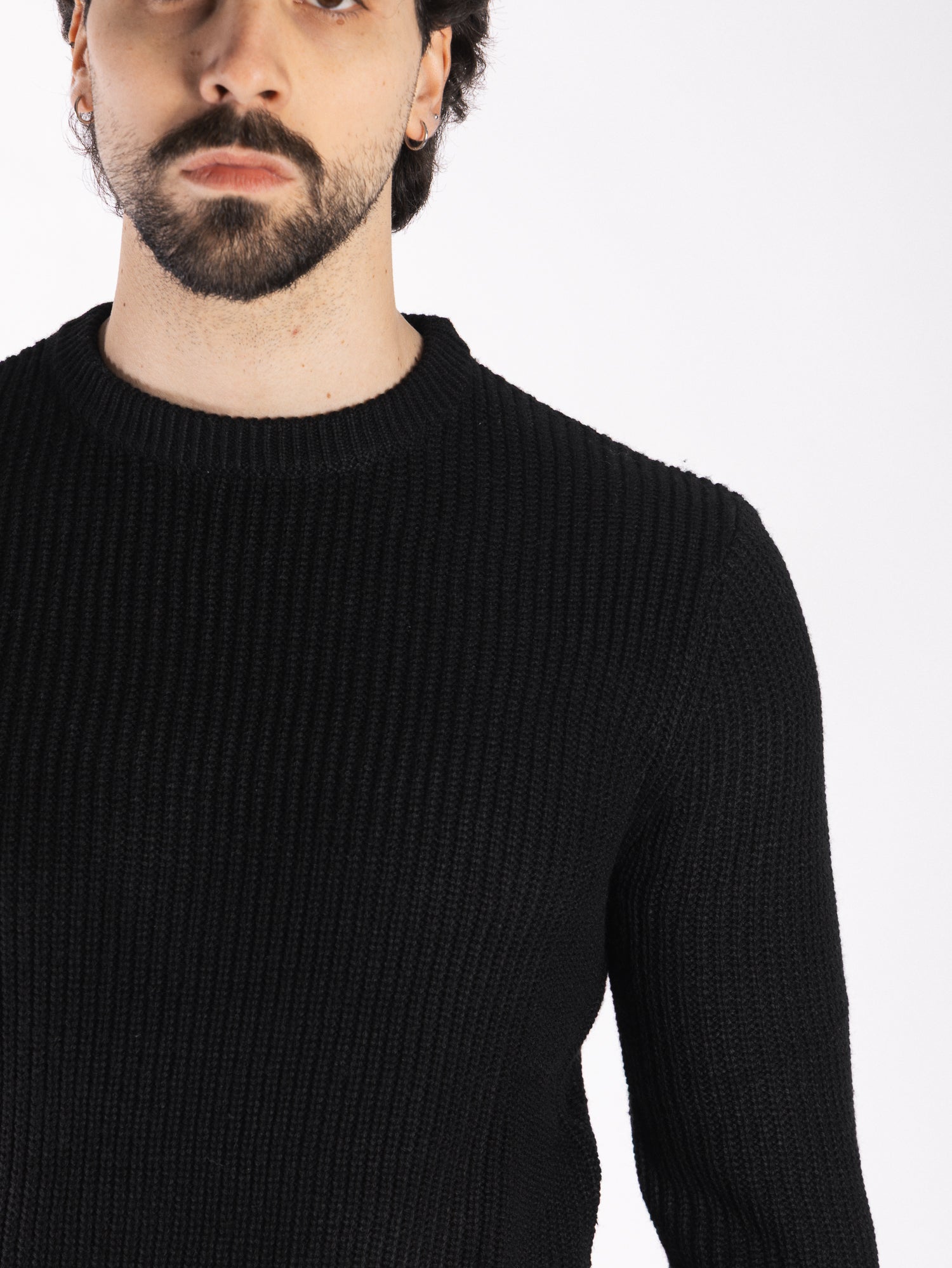 TELAMIRA Maglione girocollo a coste MV-0032