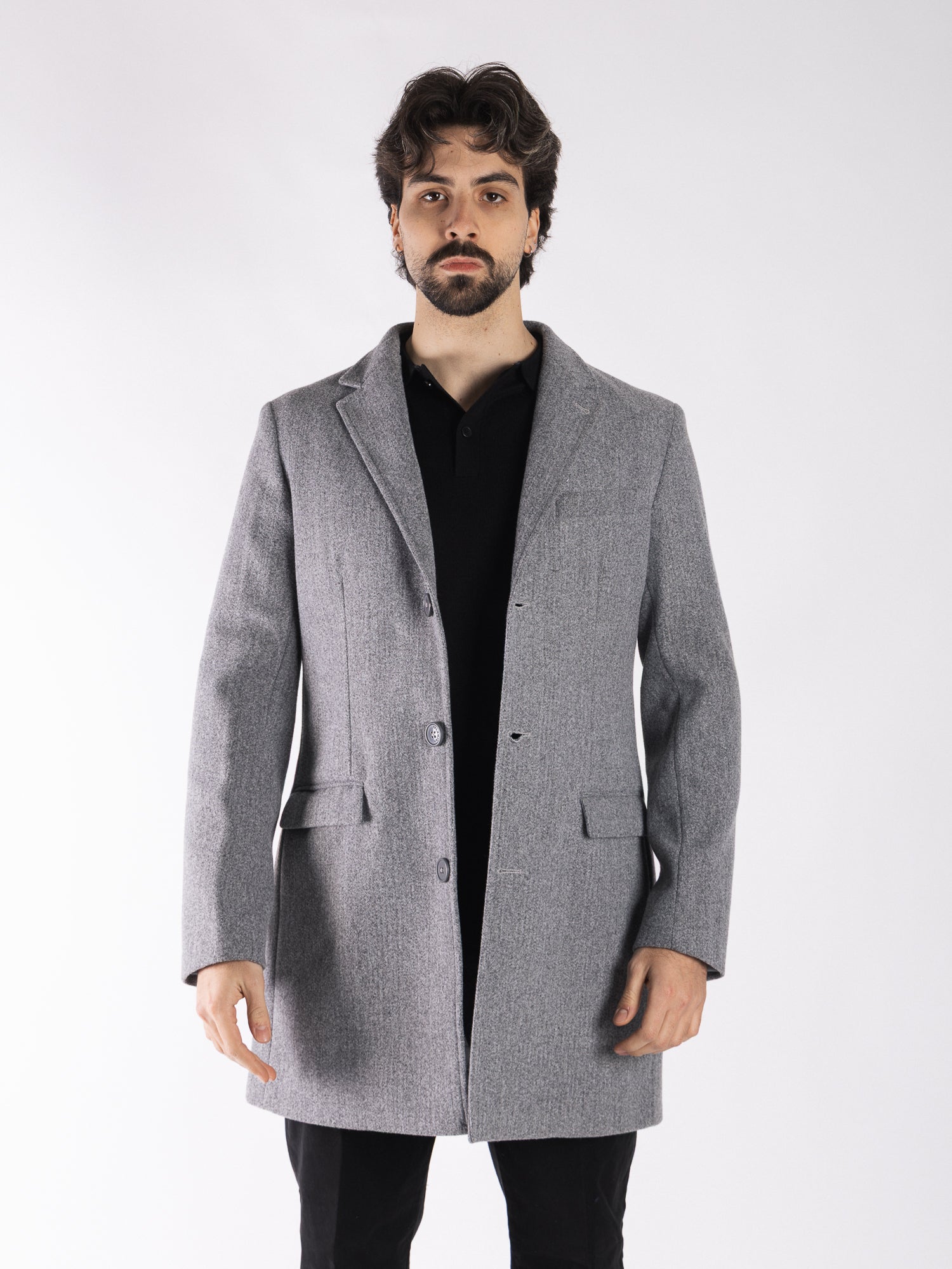 TELAMIRA Cappotto monopetto 3 bottoni GEN004