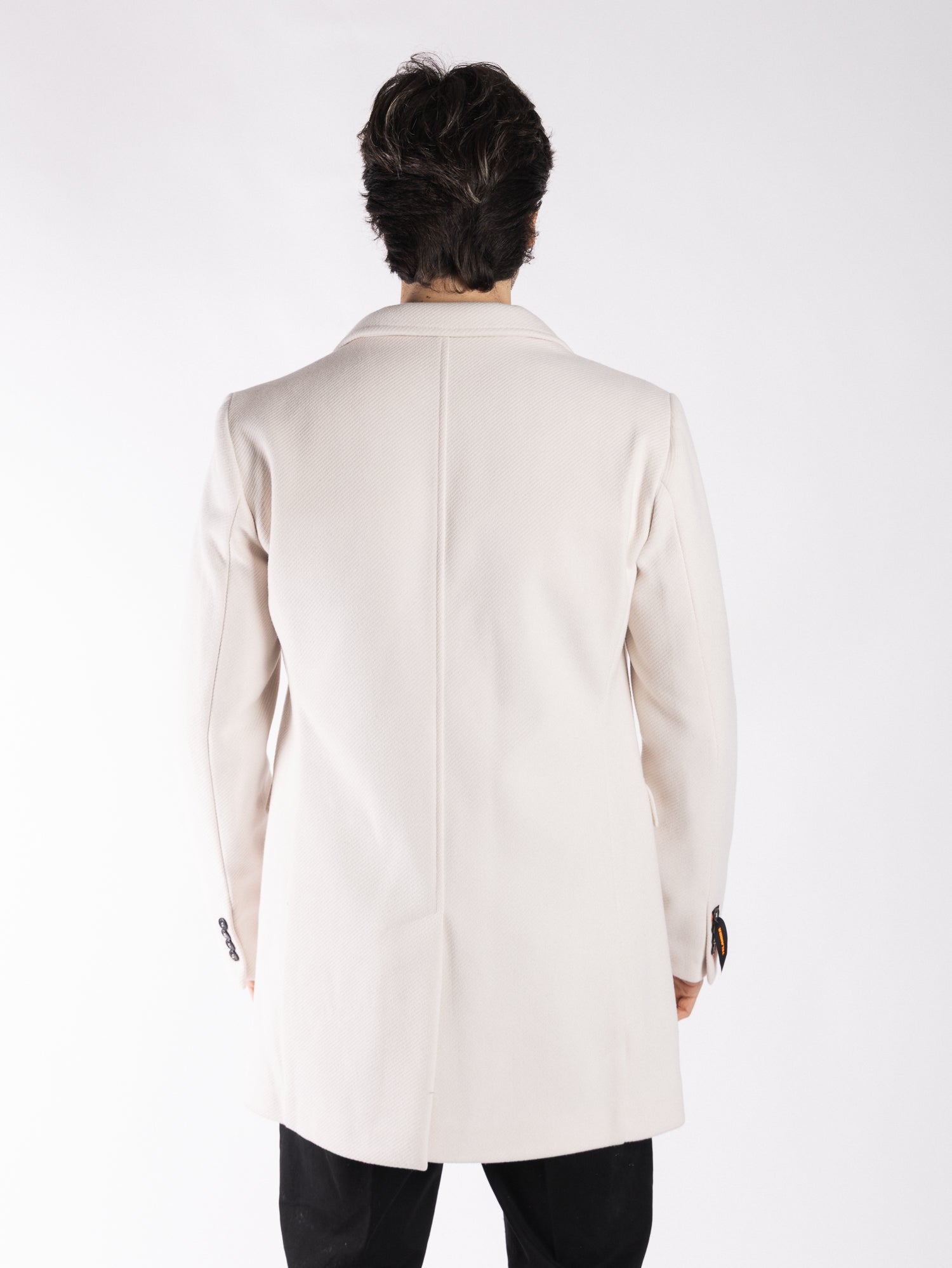 TELAMIRA Cappotto monopetto 3 bottoni spigato TE2216